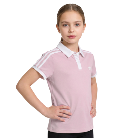 Imbracaminte tenis - Tricou Polo Adidas Copii Classics Climacool Distilled Pink