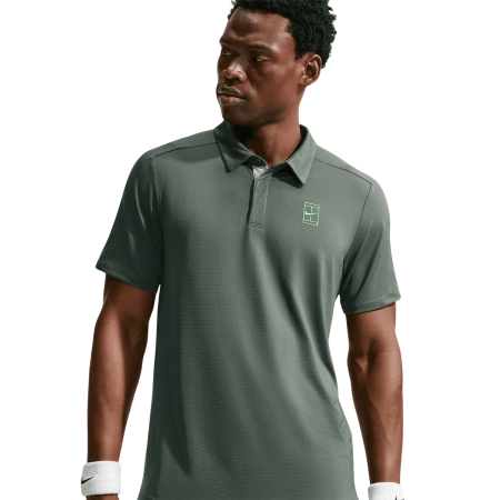 Padel - Tricou Polo Nike Barbati Dri-FIT Advantage Camo Green/Cucumber Calm