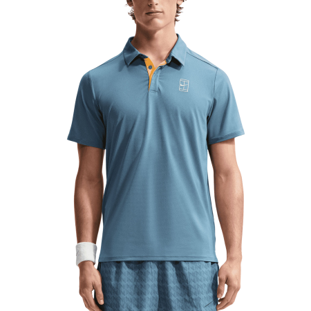 Padel - Tricou Polo Nike Barbati Dri-FIT Advantage Smokey Blue/White