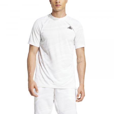 Imbracaminte tenis - Tricou Tenis Adidas Barbati Club Climacool White Graphic