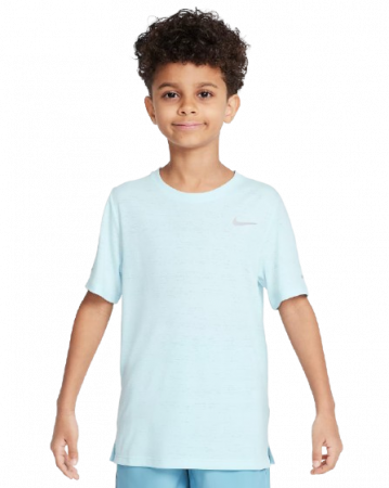 Imbracaminte tenis - Tricou Tenis Nike Copii Dri-FIT Miler Albastru Ghetar