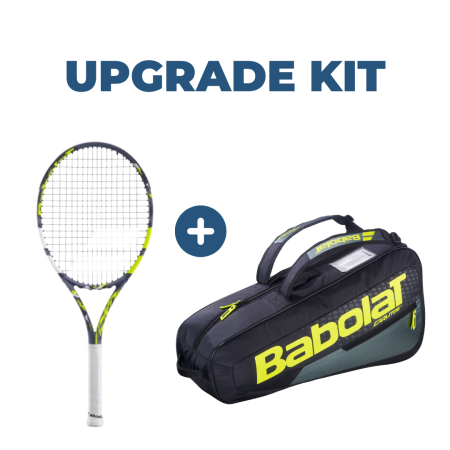 Tenis de camp - Upgrade Kit Babolat Tenis Copii 9-12 ani – Racheta + Geanta + Extra DISCOUNT este alegerea ideala pentru copiii care vor sa inceapa tenisul fara complicatii. Acest pachet complet elimina nevoia de a cauta echipamente separat si ofera tot ce este necesar pentru antrenamente si primele competitii.  Kitul este gandit pentru nivel incepator si intermediar, fiind folosit frecvent la antrenamente si chiar la primele turnee. Este o alegere inspirata pentru parinti care isi doresc un echipament complet, de calitate, adaptat varstei 9-12 ani.  Beneficii: : • nu mai cauti separat echipament : • potrivit pentru nivel incepator si intermediar : • ideal pentru antrenamente si primele turnee : • kit complet pentru start rapid in tenis : • livrare rapida in 1-3 zile : • alegere populara pentru copii 9-12 ani  Ce primesti: : • racheta 26 inch din grafit compozit : • geanta tenis pentru transport  Specificatii: : • tip produs: kit tenis copii : • varsta recomandata: 9-12 ani : • nivel: incepator – intermediar : • material racheta: grafit compozit : • dimensiune racheta: 26 inch : • continut pachet: racheta + geanta : • utilizare: antrenamente si turnee