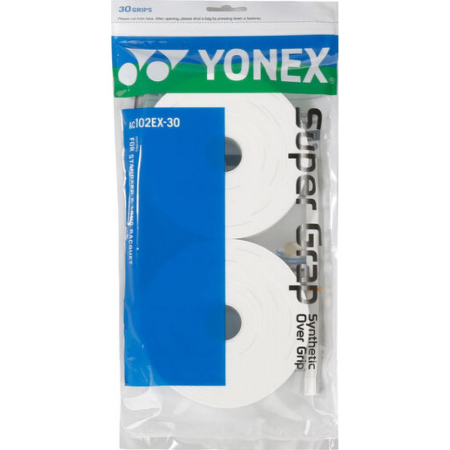 Gripuri si Overgripuri - YONEX OVERGRIP SUPER GRAP ALB X30BUC