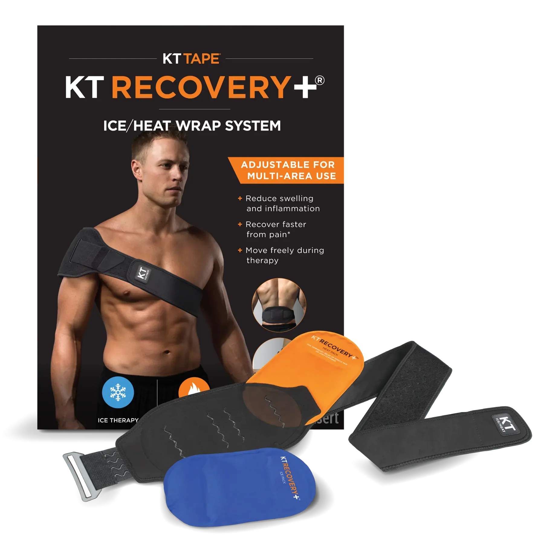 Benzi kinesiologice - KT TAPE RECOVERY +ICE/HEAT WRAP