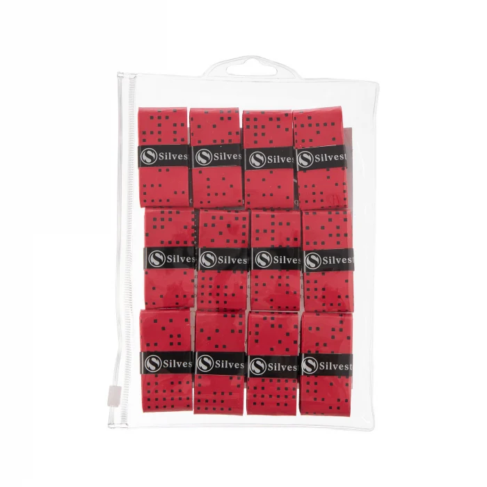 Tenis de camp - Overgrip Silvester Feel 12 Buc Ruby Square