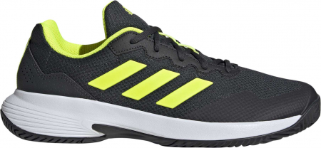 Tenis de camp - Pantofi Tenis Adidas GameCourt 2 Carbon/Lime