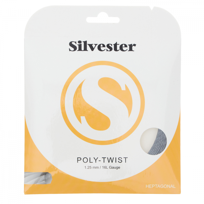 Racordaje tenis - Racordaj Silvester Poly-Twist 1.25mm 12m Negru