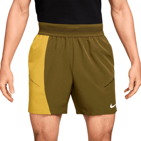 Pantaloni Padel - Short Tenis Nike Barbati Court Advantage Slam Green/Yellow