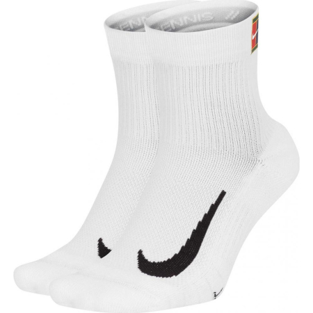 Tenis de camp - Sosete Nike Court Multiplier Max Ankle 2PR White