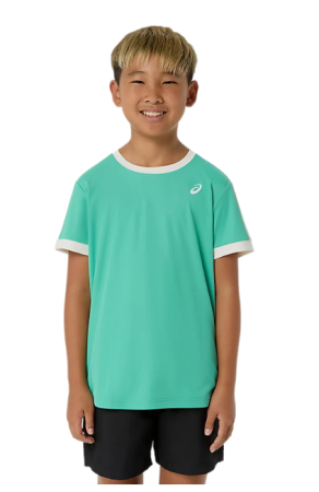 Tricouri Padel - Tricou Asics Copii SS Aurora Green