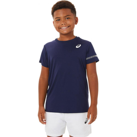 Tricouri Padel - TRICOU ASICS JUNIORI BAIETI SS TOP PEACOAT