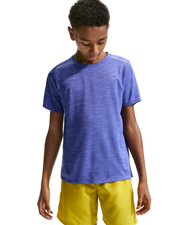 Tricouri Padel - Tricou Nike Copii Miler Dri-FIT Lapis/Royal Pulse