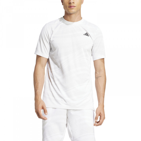 Tenis de camp - Tricou Tenis Adidas Barbati Club Climacool White Graphic