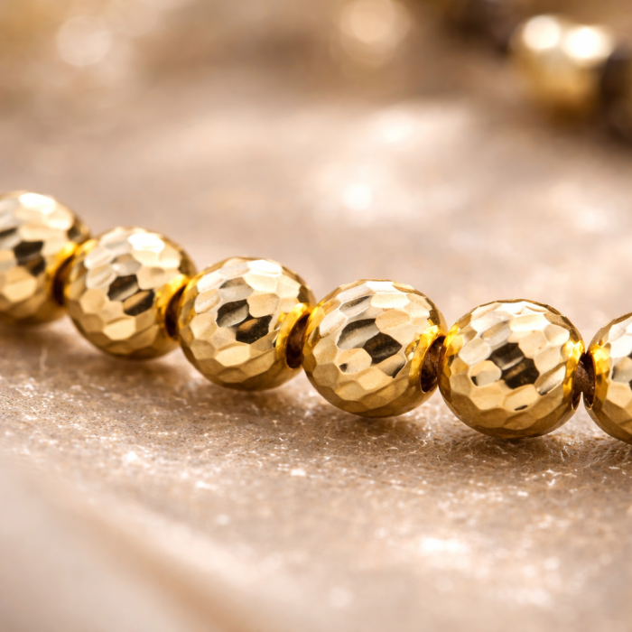 Brățară cu Biluțe din Argint Placate cu Aur 4 mm – Rafinament Modern [3]