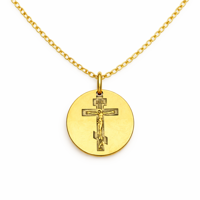 Lănțișor Damă Personalizat cu Icoană – Inox Auriu, Gravură Laser Față-Verso [2]