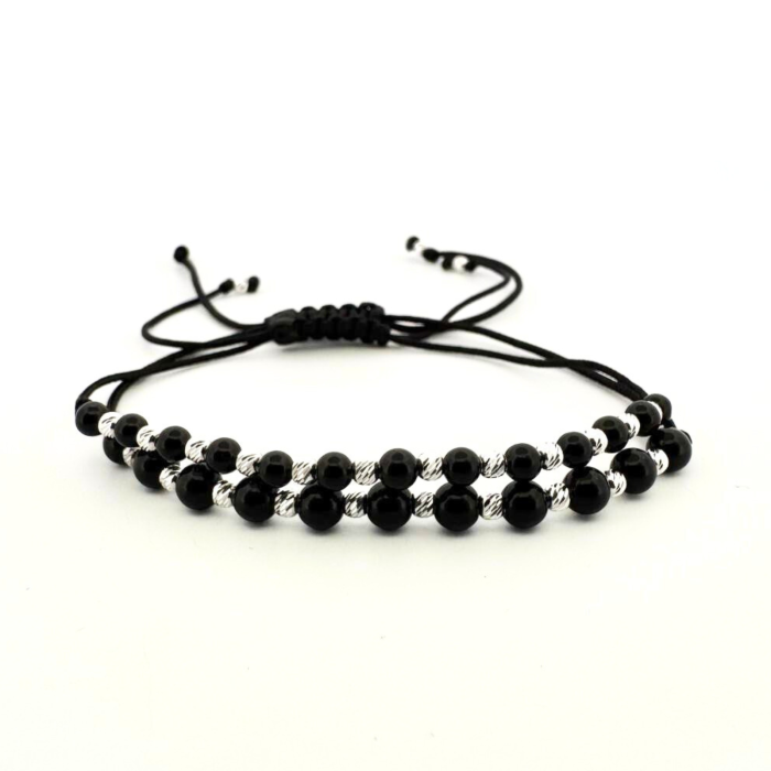 Set Brățări cu Onix Negru Lucios și Biluțe din Argint 925 – Un simbol al iubirii și al echilibrului [1]