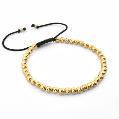 Brățară cu Biluțe din Argint Placate cu Aur 4 mm – Rafinament Modern [1]