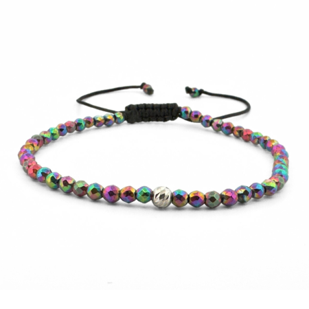 Bratari Argint - Brățara cu Hematit Multicolor și Biluță de Argint 925 - O Poveste, Nu Doar o Bijuterie