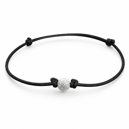 Brățară din Argint 925 cu Șnur Simplu și Biluță Stardust de 4 mm [1]