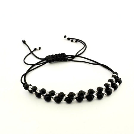 Set Brățări cu Onix Negru Lucios și Biluțe din Argint 925 – Un simbol al iubirii și al echilibrului [1]