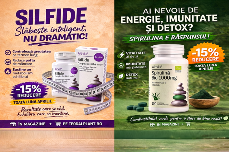 15% REDUCERE IN LUNA APRILIE