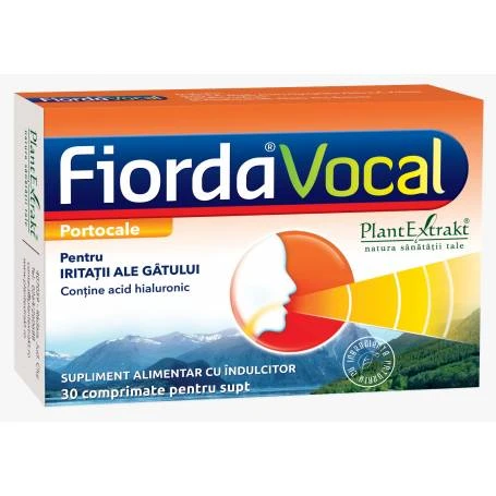 SUPLIMENTE RĂCEALĂ- APARAT RESPIRATOR ANTIVIRAL - PL MED FIORDA VOCAL PORTOCALE 30 CPR SUPT