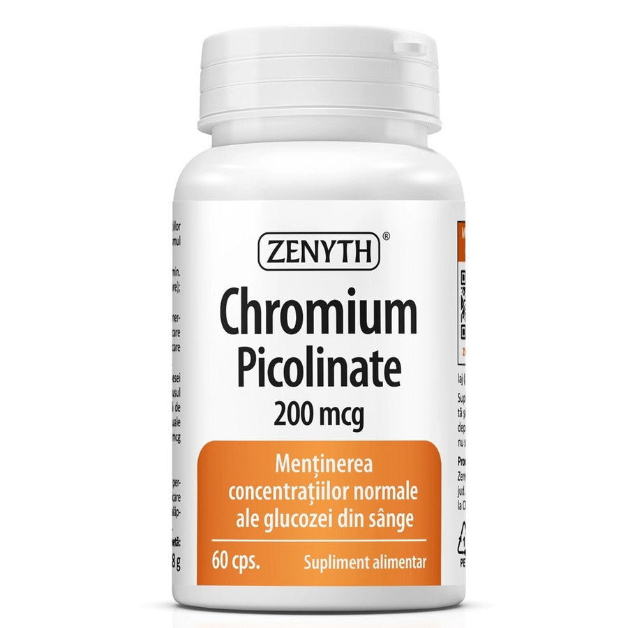 SUPLIMENTE VITAMINE ȘI MINERALE - ZENYTH CHROMIUM PICOLINATE 60 CPS
