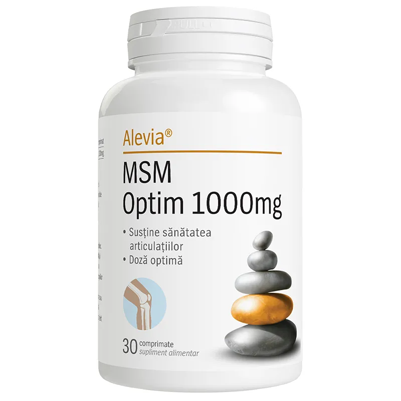 SUPLIMENTE ARTICULATII ANTIINFLAMATOARE - ALEVIA MSM OPTIM 1000MG 30 CP