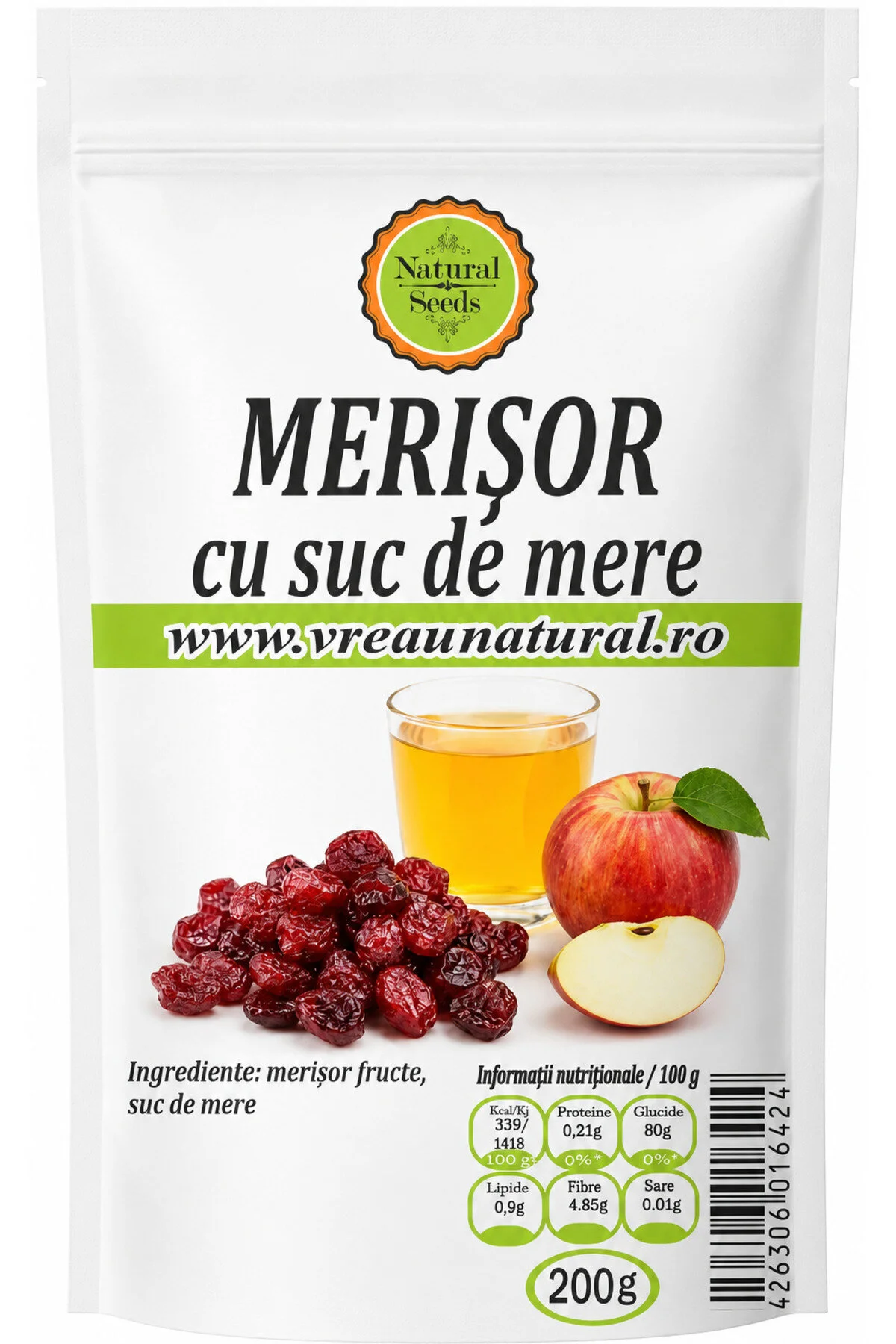 FOOD - NSP MERISOR FARA ZAHAR CU SUC DE MERE 200 G