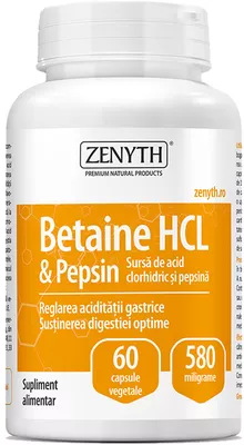 ZENYTH BETAINE HCL&PEPSIN 580MG 60 CPS [1]