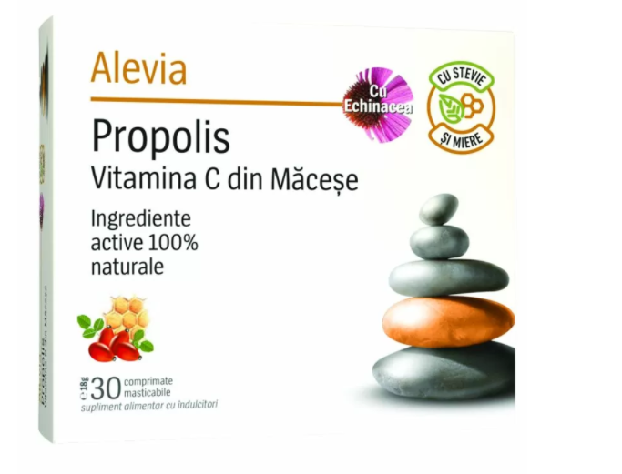 ALEVIA BLISTER PROP + VIT C + ECHINACEA CU STEVIE 30CP [1]