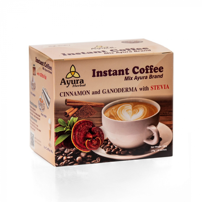 AYURA HERBAL COFFEE GANO CAPUCINNO STEVIE SI SCORTISOARA 1 PLIC [1]