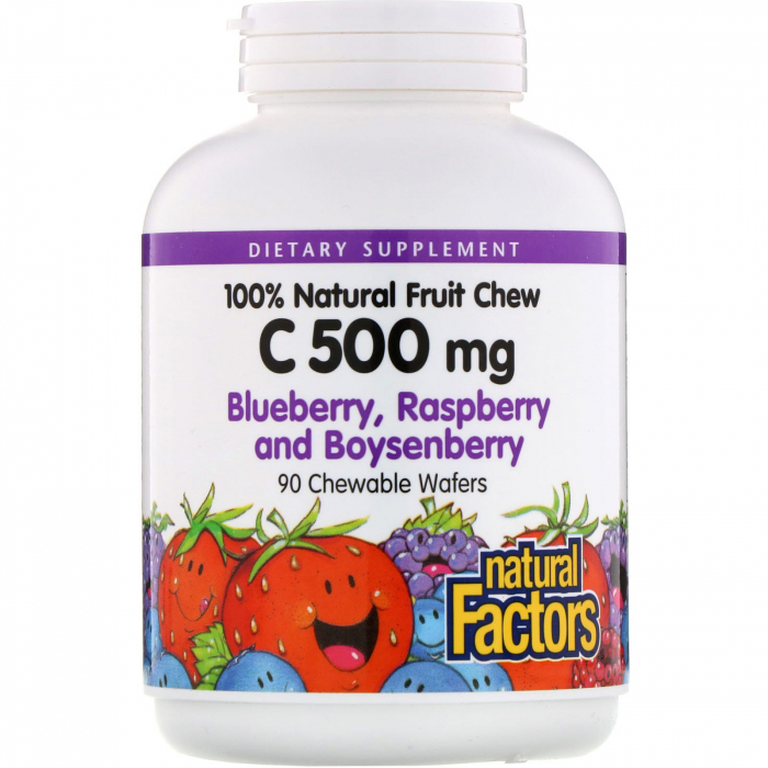 PROV VIT C 500MG AFINE, ZMEURA +MURE 90CP [1]