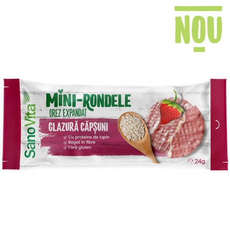 SANO MINI RONDELE DIN OREZ CU GLAZURA DE CAPSUNI 24G [1]