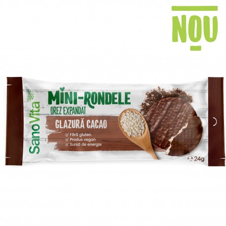 SANO MINI RONDELE DIN OREZ GLAZURA DE CACAO 24 G [1]