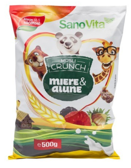 SANO MUSLI CRUNCH MIERE & ALUNE 500G [1]