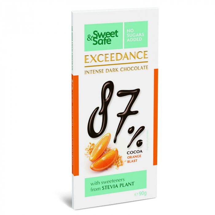 SLY CIOCOLATA AMARUIE 87% CU PORTOCALE INDULCITA CU STEVIE 90G [1]