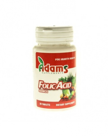 SUPLIMENTE VITAMINE ȘI MINERALE - ADAMS ACID FOLIC 30CP/1+1