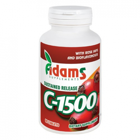 SUPLIMENTE VITAMINE ȘI MINERALE - ADAMS VIT C 1500 90CP