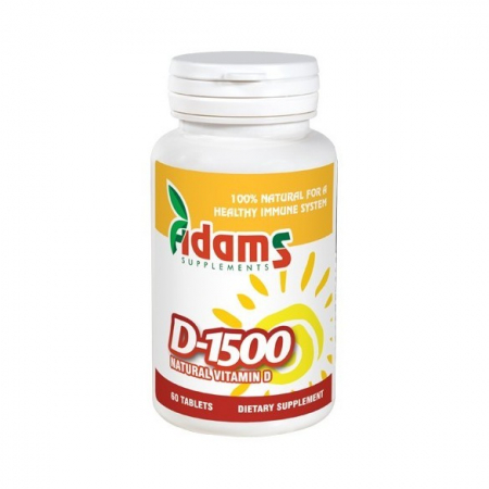 SUPLIMENTE VITAMINE ȘI MINERALE - ADAMS VIT D1500UI 60TBL