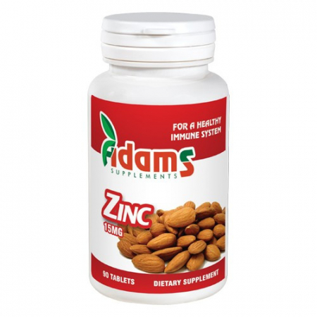 SUPLIMENTE VITAMINE ȘI MINERALE - ADAMS ZINC 15MG 90CP