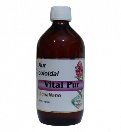 COSMETICE FAȚĂ - AGHORAS AUR COLOIDAL VITAL-PUR 10 PPM 500ML