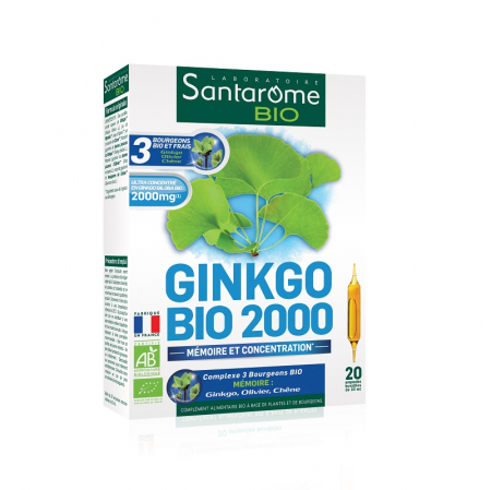 SUPLIMENTE MEMORIE SI CIRCULATIE - ALCHIDA GINKGO 2000  BIO 20 FIOLE
