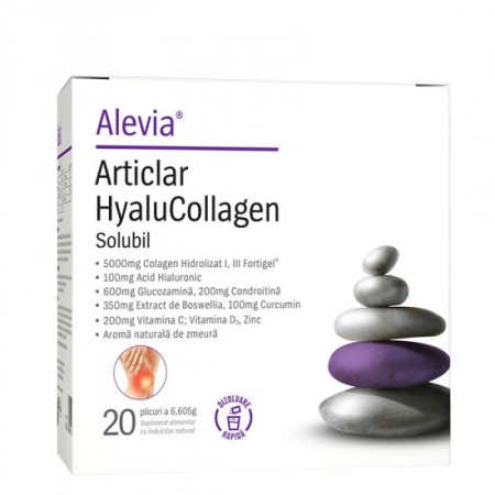 SUPLIMENTE ARTICULATII ANTIINFLAMATOARE - ALEVIA ARTICLAR HYALUCOLAGEN 1 PLIC