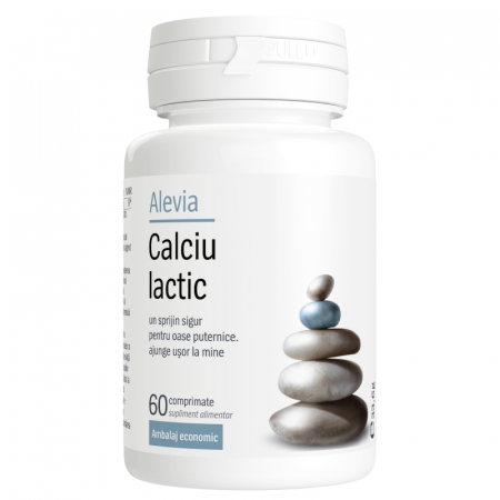 SUPLIMENTE VITAMINE ȘI MINERALE - ALEVIA CALCIU LACTIC 60CP