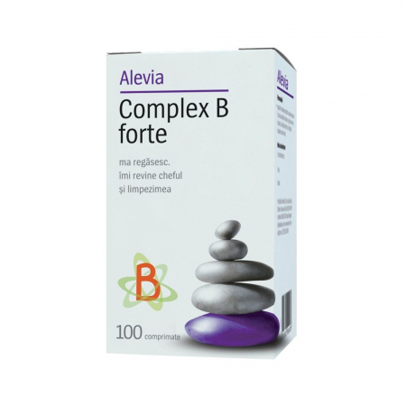 SUPLIMENTE VITAMINE ȘI MINERALE - ALEVIA COMPLEX B FORTE 100CP
