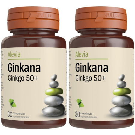SUPLIMENTE MEMORIE SI CIRCULATIE - ALEVIA GINKGO 50+ 30CP/1+1