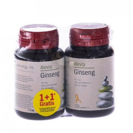 SUPLIMENTE TONICE - ALEVIA GINSENG 30CP/1+1