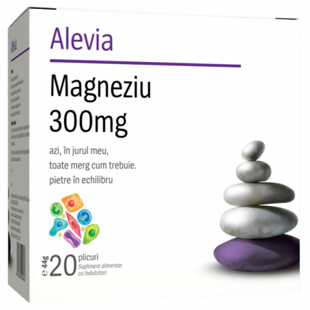 SUPLIMENTE MEMORIE SI CIRCULATIE - ALEVIA MAGNEZIU 300MG 20DZ