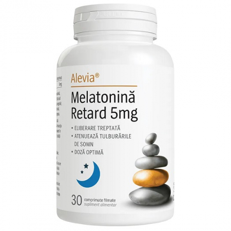 SUPLIMENTE SOMN DEPRESIE SISTEM NERVOS - ALEVIA MELATONINA RETARD 5 MG 30 CP